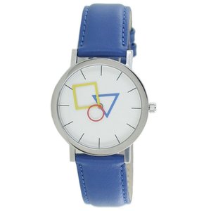 Aristo Bauhaus Unisex Uhr Edelstahl 4D85IB Leder blau