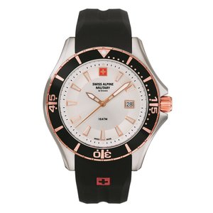 Swiss Alpine Military Herren Uhr Analog Quarz 7040.1852SAM Siikon