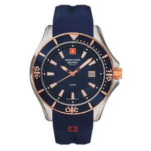 Swiss Alpine Military Herren Uhr Analog Quarz 7040.1855SAM Siikon