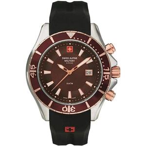 Swiss Alpine Military Herren Uhr Analog Quarz 7040.1856SAM Siikon