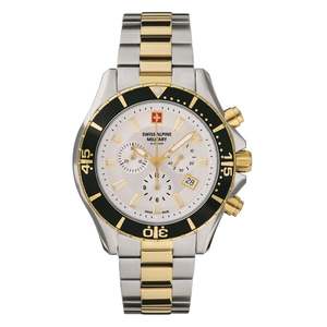 Swiss Alpine Military Herren Uhr Chronograph Analog Quarz 7040.9142SAM Edelstahl