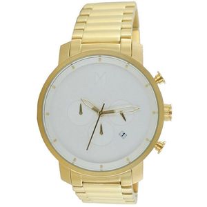 MVMT Herren Uhr Armbanduhr Chronograph White / Gold MC01-GC