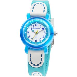 JACQUES FAREL Kinder-Armbanduhr Analog Quarz M�dchen Silikonband KFW 4333 blau