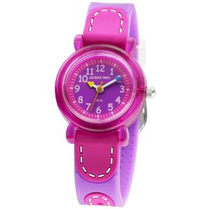 JACQUES FAREL Kinder-Armbanduhr Analog Quarz Mdchen Silikonband KFW 3222 pink