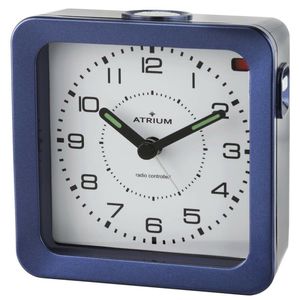 ATRIUM Wecker Analog Quarz Funkwecker A660-5 Licht Snooze dunkelblau