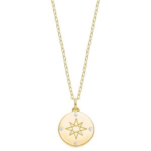 s.Oliver Jewel Damen Kette Silber SO PURE Kompass gold 2025611