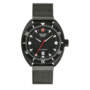 Swiss Alpine Military Herren Uhr Analog Quarz 7066.1177SAM Edelstahl