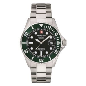 Swiss Alpine Military Herren Uhr Analog Quarz 7053.1133SAM Edelstahl