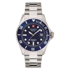 Swiss Alpine Military Herren Uhr Analog Quarz 7053.1135SAM Edelstahl