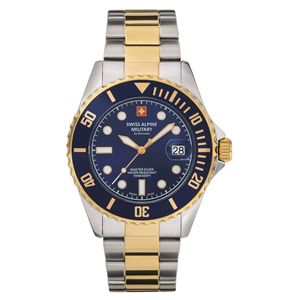 Swiss Alpine Military Herren Uhr Analog Quarz 7053.1145SAM Edelstahl