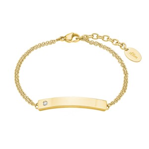 s.Oliver Jewel Damen Armband Gravurplatte Edelstahl IP Gold 2028471