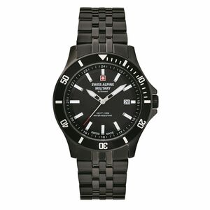 Swiss Alpine Military Herren Uhr Analog Quarz 7022.1177SAM Edelstahl