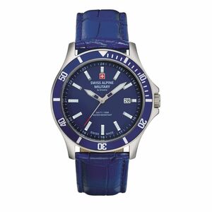 Swiss Alpine Military Herren Uhr Analog Quarz 7022.1535SAM Leder