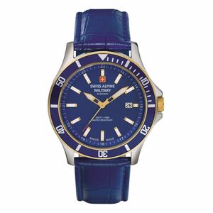 Swiss Alpine Military Herren Uhr Analog Quarz 7022.1545SAM Leder
