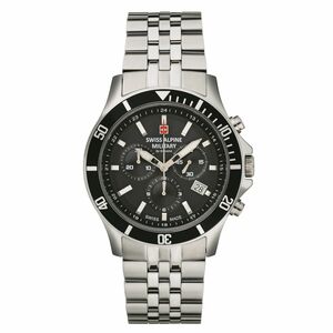 Swiss Alpine Military Herren Uhr Chronograph Analog Quarz 7022.9137SAM Edelstahl