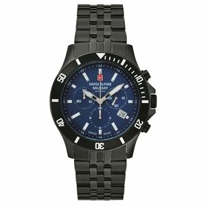Swiss Alpine Military Herren Uhr Chronograph Analog Quarz 7022.9175SAM Edelstahl