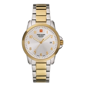 Swiss Alpine Military Herren Uhr Analog Quarz 7011.1142SAM Edelstahl