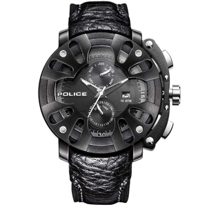 Police Herren Uhr Armbanduhr Leder Analog PROTECTOR PL.13806JSB/02B