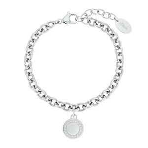 s.Oliver Jewel Damen Armband Edelstahl Silber M�nze 2031480