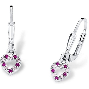 Prinzessin Lillifee Kinder Ohrringe Ohrh�nger Silber Zirkonia Herz 9082650