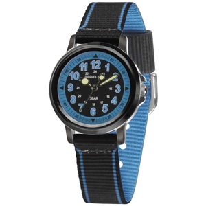 JACQUES FAREL Kinder-Armbanduhr Analog Quarz Jungen Textilband KSB 0453