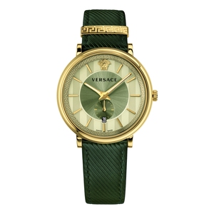 Versace Herren Uhr Armbanduhr V-Circle VBQ030017 Leder