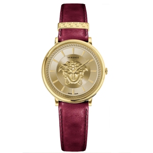 Versace Damen Uhr Armbanduhr V-Circle VE8103821 Leder