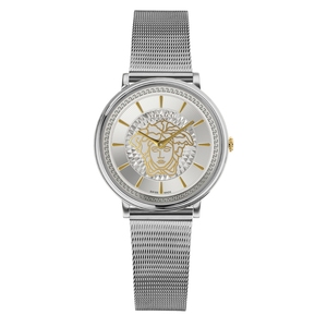 Versace Damen Uhr Armbanduhr V-Circle VE8102019 Edelstahl