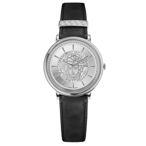 Versace Damen Uhr Armbanduhr V-Circle VE8101719 Leder