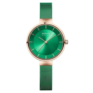 Bering Damen Uhr Armbanduhr Classic Solar - 14631-Charity Meshband