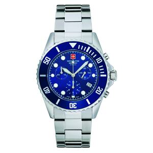 Swiss Alpine Military Herren Uhr Chronograph Analog Quarz 7053.9135SAM Edelstahl