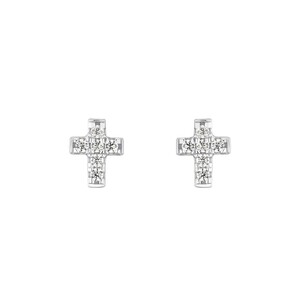 s.Oliver Jewel Kinder und Jugendliche Ohrringe Kreuz Silber Zirkonia 2034853
