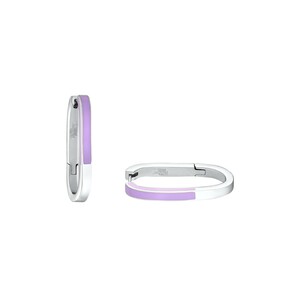 s.Oliver Jewel Damen Ohrringe Creolen Edelstahl silber lila 2035000  