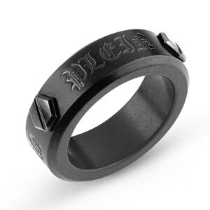 Philipp Plein Herren Ring Edelstahl IP Gun HEXAGON PJ7AA14R