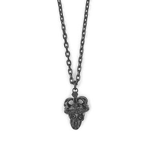Philipp Plein Herren Kette Halskette Edelstahl IP schwarz 3D SKULL PJ8AA24NU