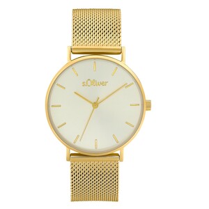 s.Oliver Damen Uhr Armbanduhr Edelstahl gold 2033517