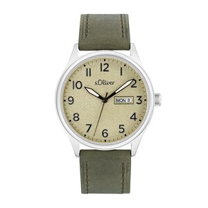 s.Oliver Herren Uhr Armbanduhr Leder 2033480