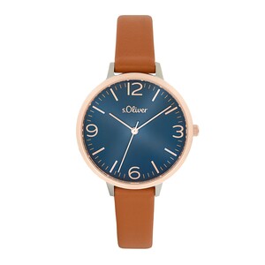 s.Oliver Damen Uhr Armbanduhr Leder 2033482