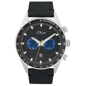 s.Oliver Herren Uhr Armbanduhr Chronograph Leder 2033495