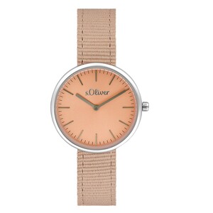 s.Oliver Damen Uhr Armbanduhr Edelstahl Textil 2033549