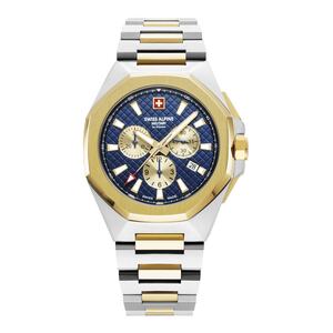 Swiss Alpine Military Herren Uhr Chronograph Analog Quarz 7005.9145SAM Edelstahl