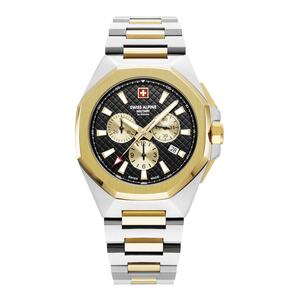 Swiss Alpine Military Herren Uhr Chronograph Analog Quarz 7005.9147SAM Edelstahl