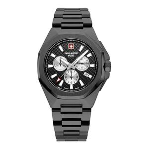 Swiss Alpine Military Herren Uhr Chronograph Analog Quarz 7005.9177SAM Edelstahl