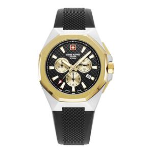 Swiss Alpine Military Herren Uhr Chronograph Analog Quarz 7005.9847SAM Silikon