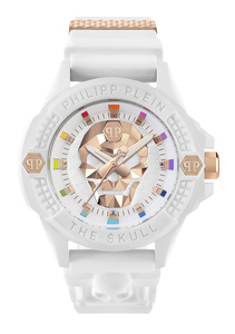Philipp Plein Herren Uhr Analog Quarz THE $KULL ECOCERAMIC PWUBA0123 Silikon