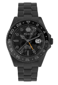 Philipp Plein Herren Uhr Analog Quarz GMT-I CHALLENGER PWYBA0923 Edelstahl