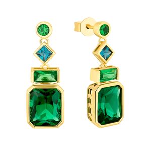 s.Oliver Jewel Damen Ohrringe Ohrhnger Silber Gold Zirkonia 2036878