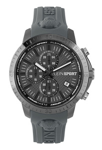 Plein Sport Herren Uhr Chronograph Analog Quarz PLEIN GAIN PSCBA0623 Silikon 