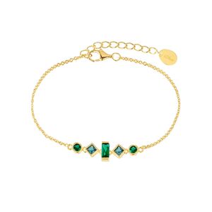 s.Oliver Jewel Damen Armband Armkette Silber goldfarben Zirkonia 2036882