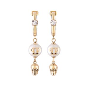 Philipp Plein Damen Ohrringe Ohrh�nger Edelstahl IP Gold RHAPSODY PJ8EA02EU